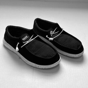 REEF Cushion Coast Slip On Shoes In‎ Black & White